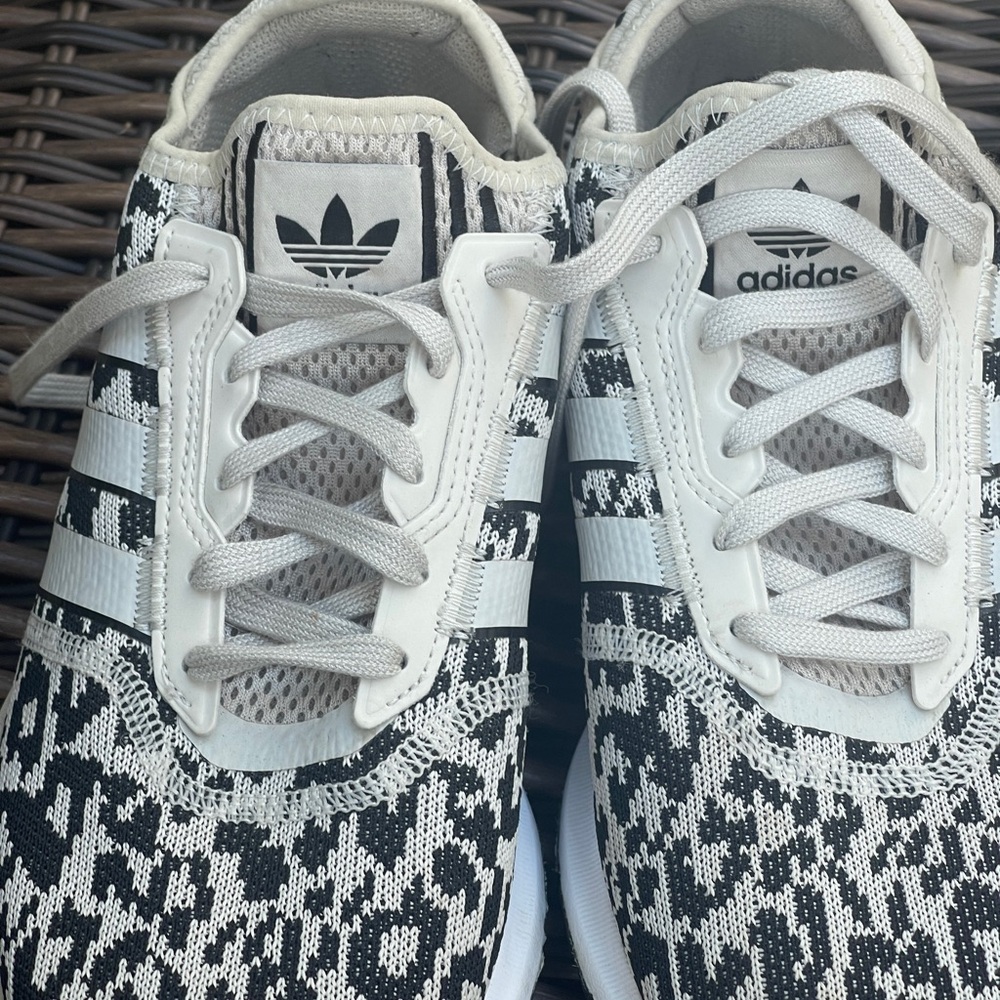 adidas Black and White Athletic Sneakers